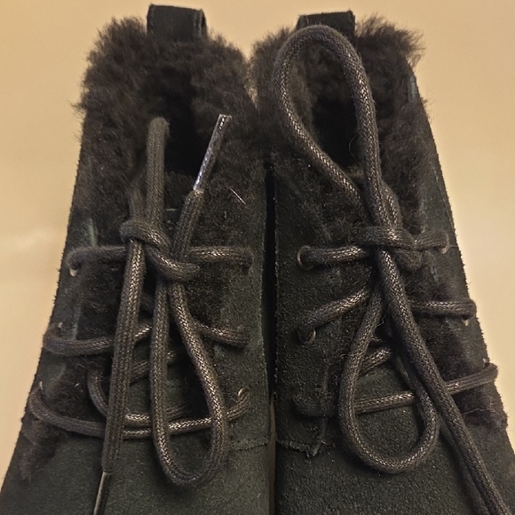 UGG Women's Classic Femme Lace Booties Black - Picture 4 of 12